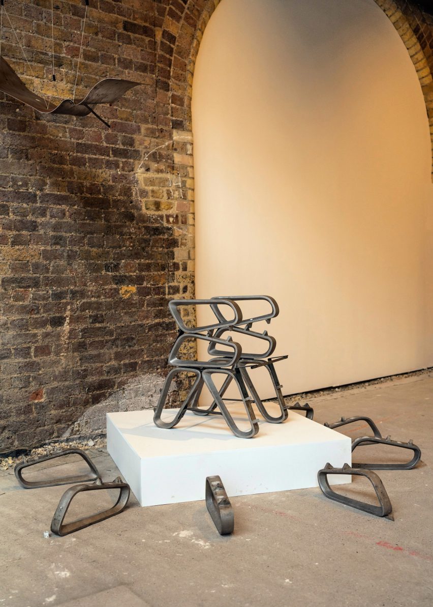 Aluminium chair by Sara Afonso Sternberg