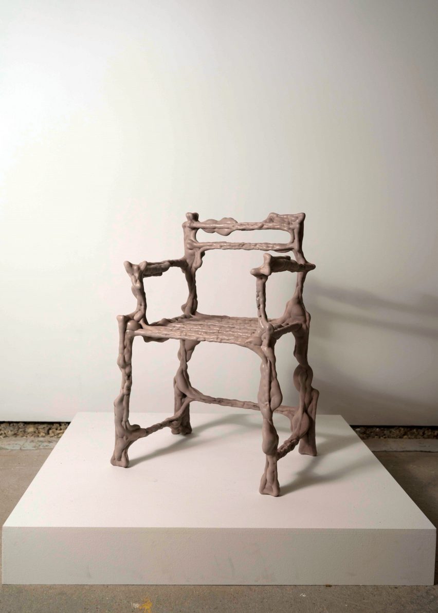 3D-printed chair by Daniel Widrig