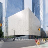 Rex clads "mystery box" World Trade Center performance arts center in translucent marble