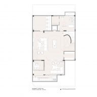 Basement floor plan of Ribbon House by Studio Ardete