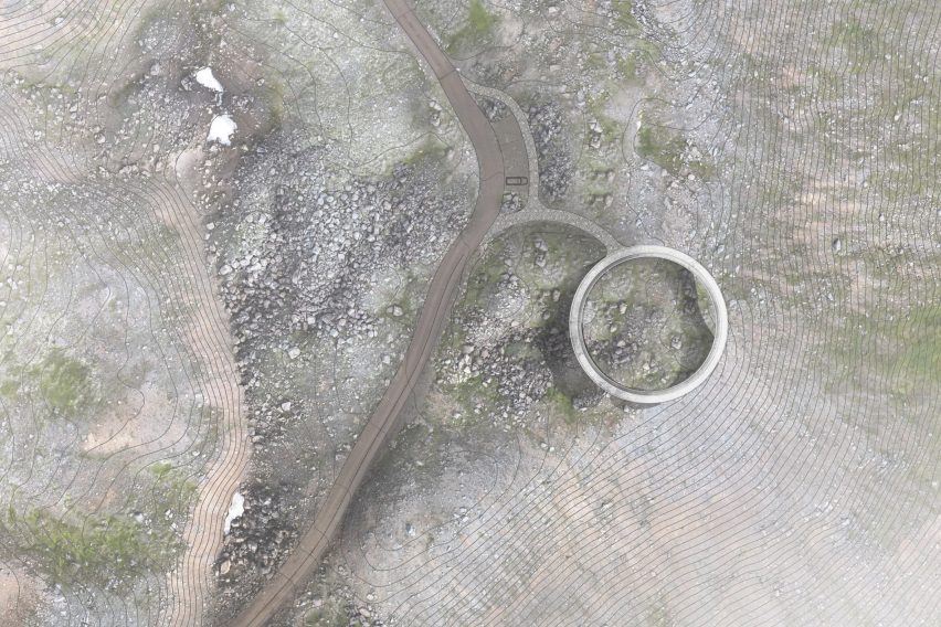 Aerial view of Ring of Bjólfur