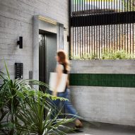 Concrete elevator at Ferrars and York apartments by Hip V Hype and Six Degrees Architects