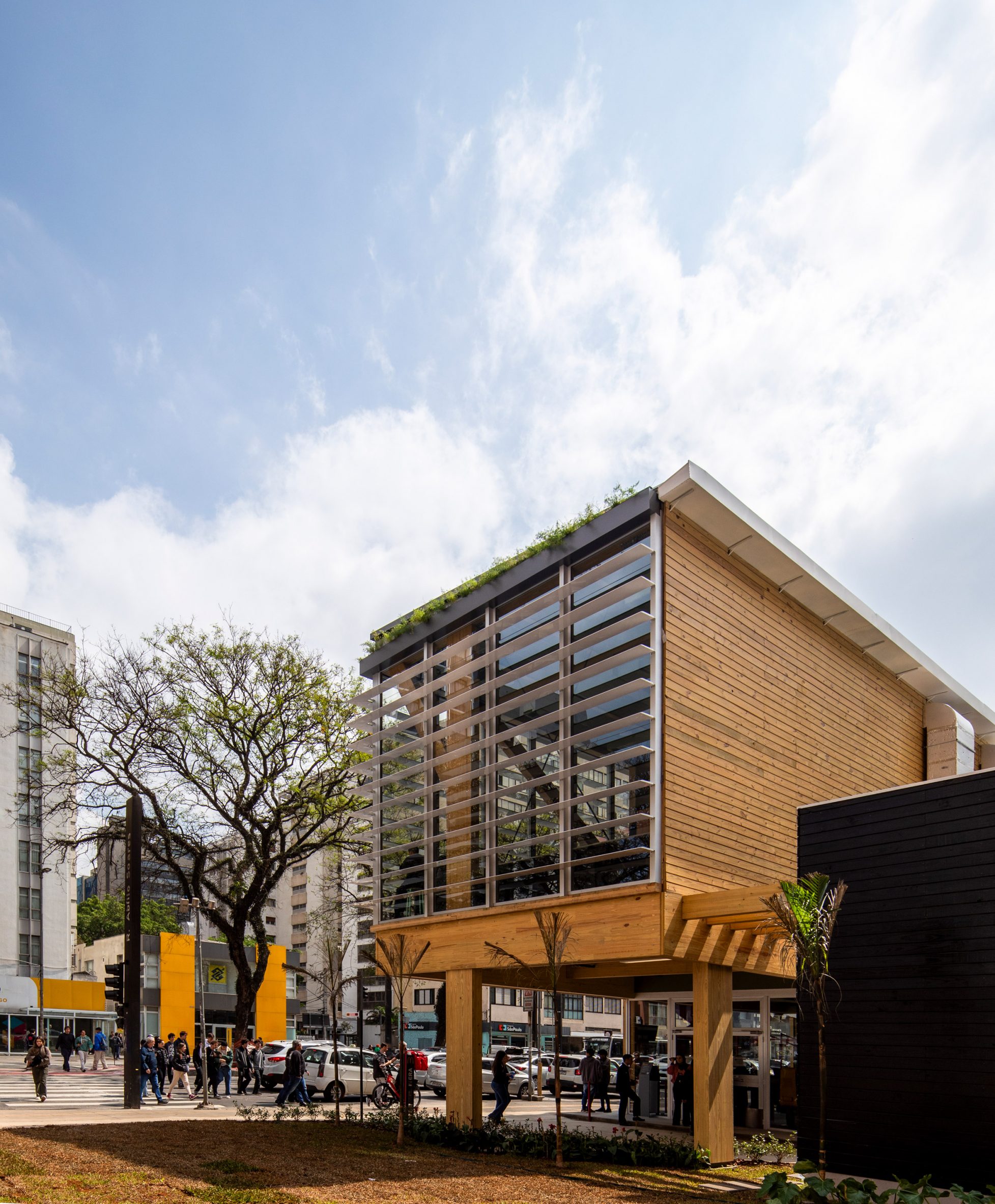 Mass timber McDonald's in Sao Paulo by Superlimao