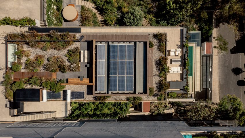 Aerial view of Casa Madre house by Taller David Dana