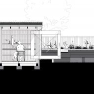 Section of The Garden Retreat by The Environmental Design Studio