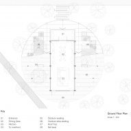 First floor plan of Pomelo Amphawa Cafe by Looklen Architects