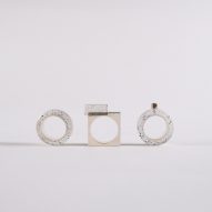 Photo of three resin and silver rings by Qiang Li