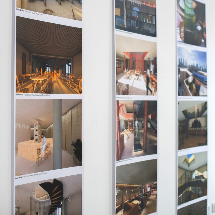 a photograph of pictures on a wall