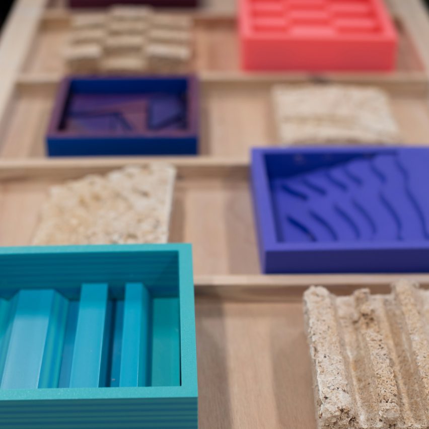 a photograph of architectural models