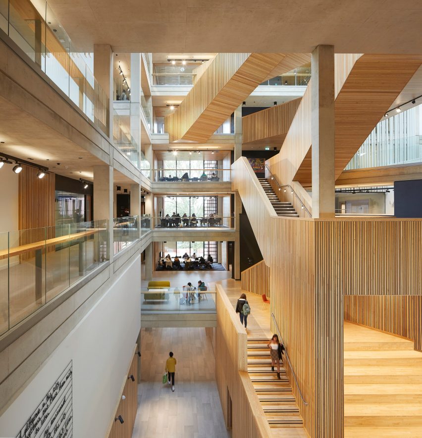 Interior of the Stirling Prize-shortlisted Faculty of Arts at the University of Warwick