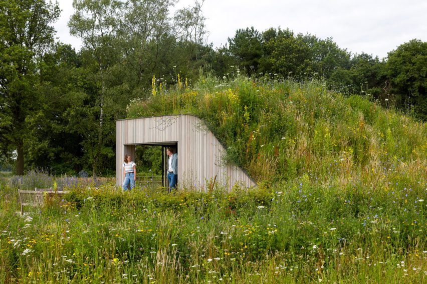 The House Under The Ground by WillemsenU with a grassy rooftop