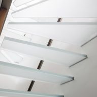 Frosted glass stairs