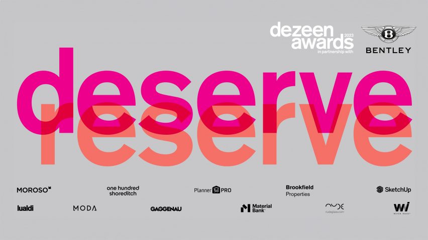 Graphic of Dezeen Awards logo