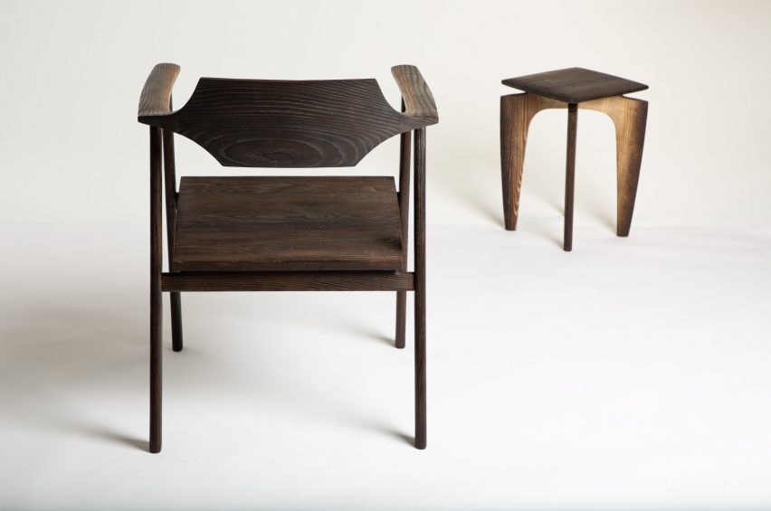 Fred Aslan's wooden chair