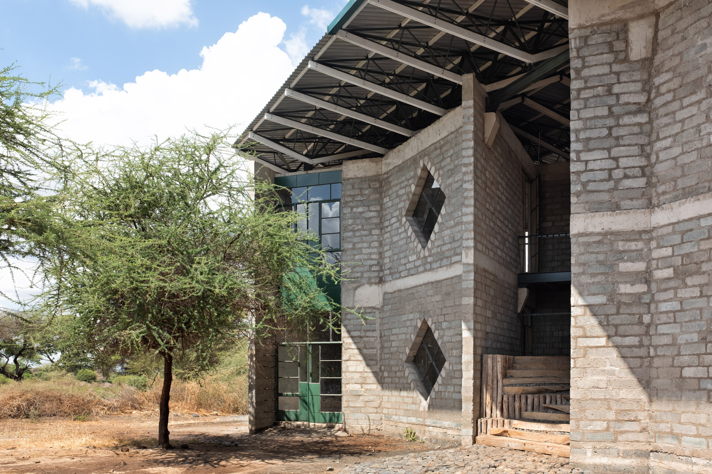 Blockwork walls of Tanzania school