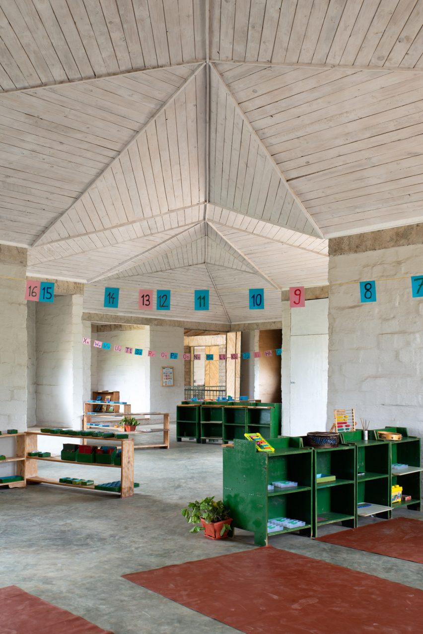 Classroom at the Simba Vision Montessori School in Tanzania by Architectural Pioneering Consultants