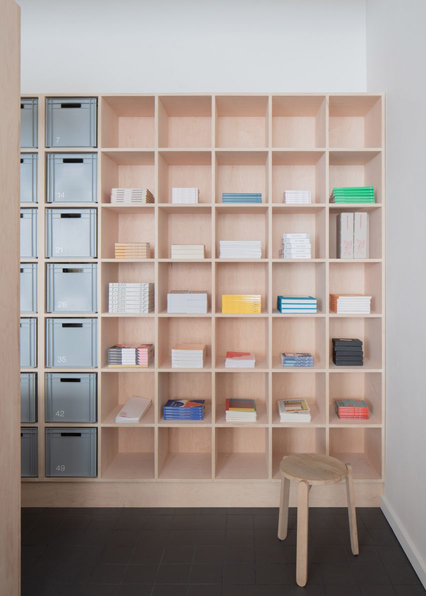 Plywood shelves in Present & Correct