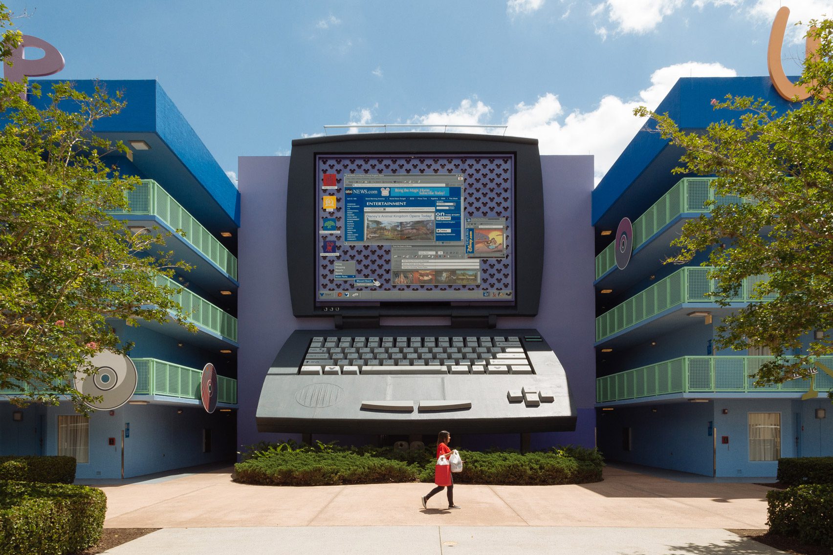 Giant laptop at Disney's Pop Century Resort