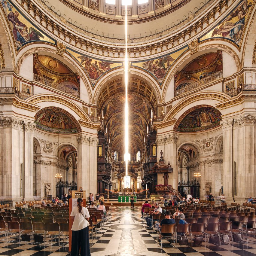 Aura by Pablo Valbuena at St Paul's Cathedral during LDF 2023