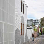 Gateway and brickwork at the side of Helvetia house in Australia
