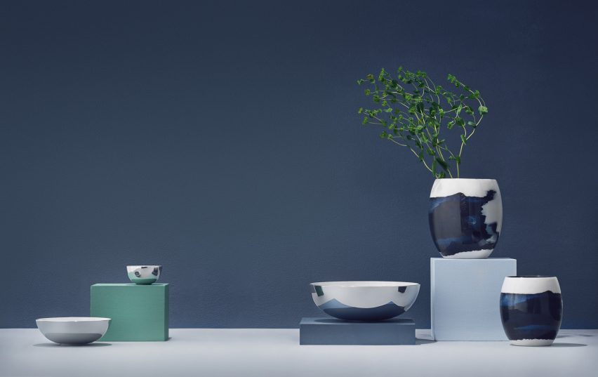 Stockholm Aquatic is a collection of vases and bowls created for Scandinavian brand Stelton