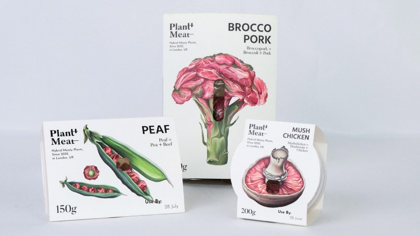 Packaging for Broccopork, Mushchicken and Peaf by Leyu Li