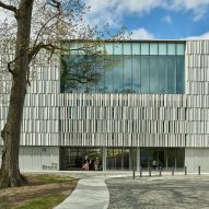 Eskew Dumez Ripple clads Connecticut museum in fluted precast-stone facade
