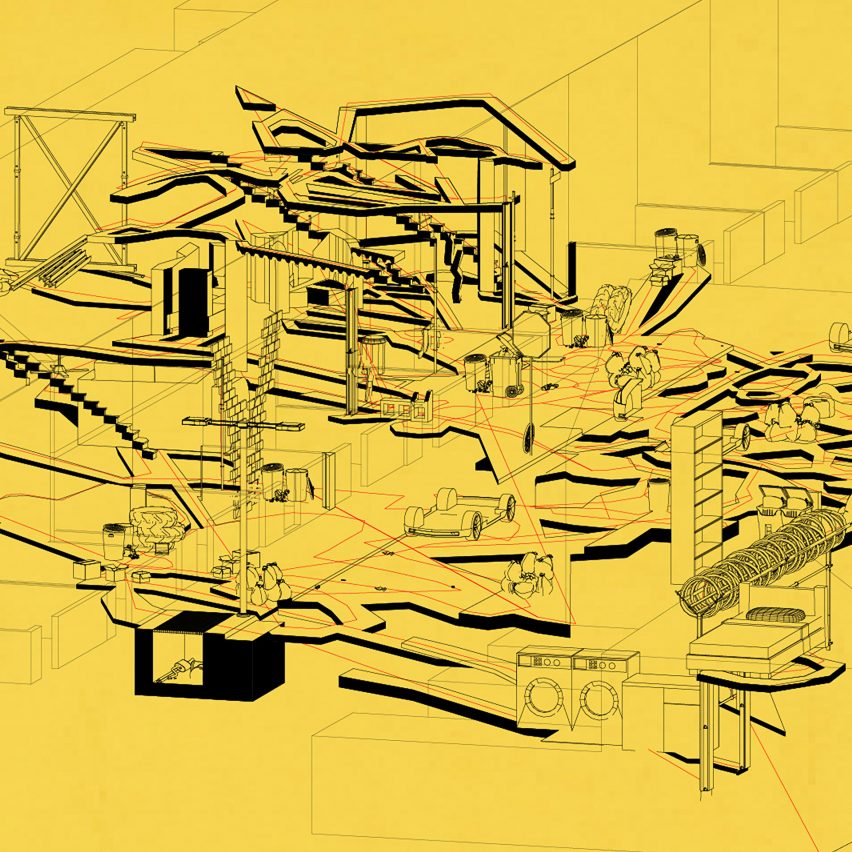 Yellow visualisation of urban human and rat networks