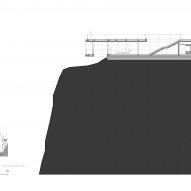 Section of Cliff Cafe by Trace Architecture Office