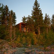 Prentiss Balance Wickline Architects designs remote Michigan cabin for mountain bikers