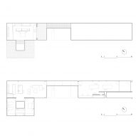 Floor plans of a Barcelona apartment remodelled by CRÜ