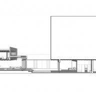 Section drawing of a Barcelona apartment remodelled by CRÜ