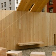A pavilion made of CLT panels for Archtober