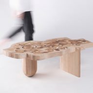 Wood table showcased at Designblok's Diploma Selection competition
