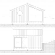Elevation drawings of the Aralar Cottage by BABELStudio