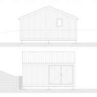 Elevation drawings of the Aralar Cottage by BABELStudio