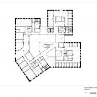 Second floor plan of University of Warwick Faculty of Arts by Feilden Clegg Bradley Studios