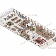 Plan of Mitsui & Co Real Estate office in Tokyo by Flooat