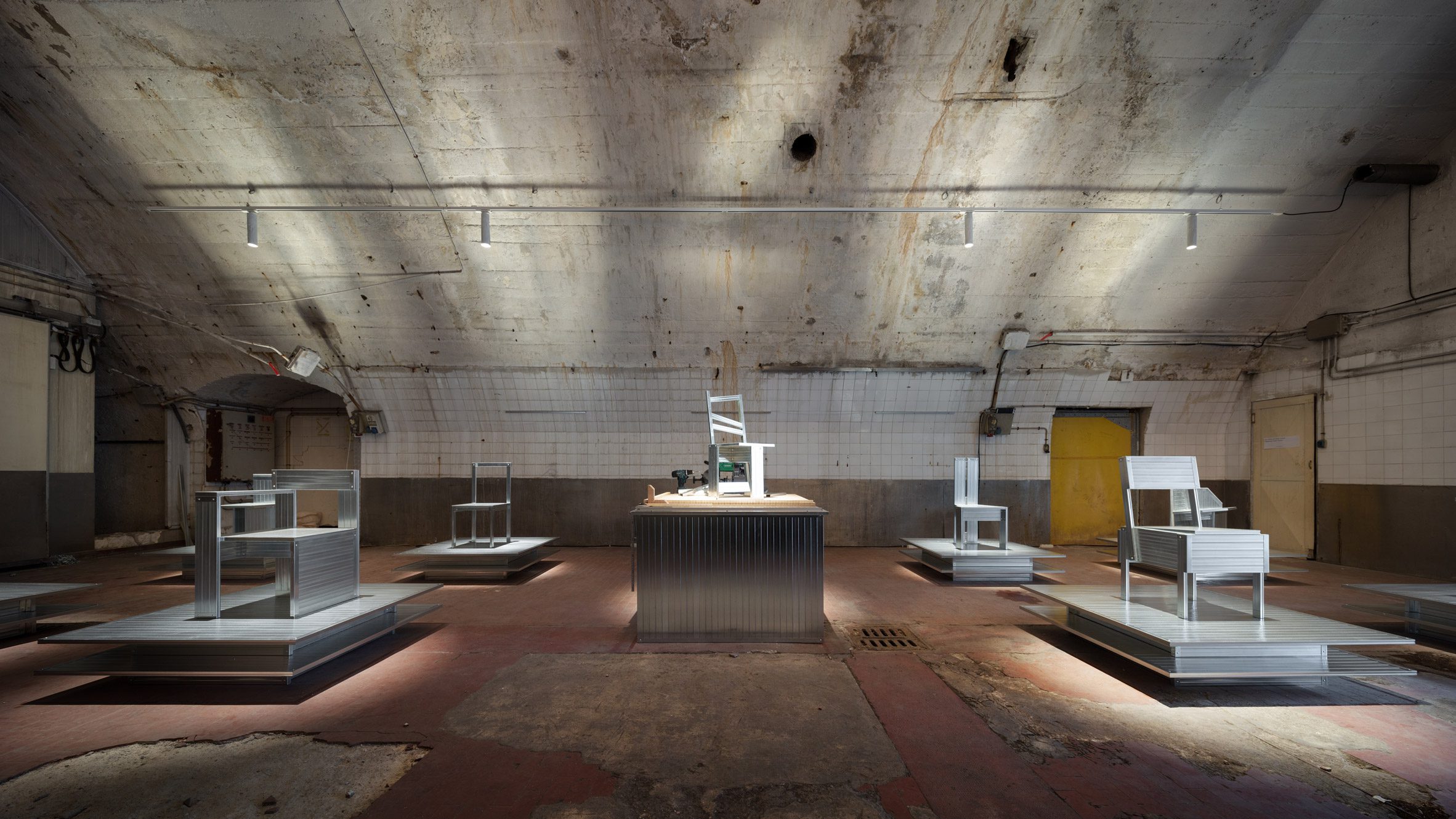 Daisuke Yamamoto presents recycled steel chairs under Milan railway arch - Vimarsana News