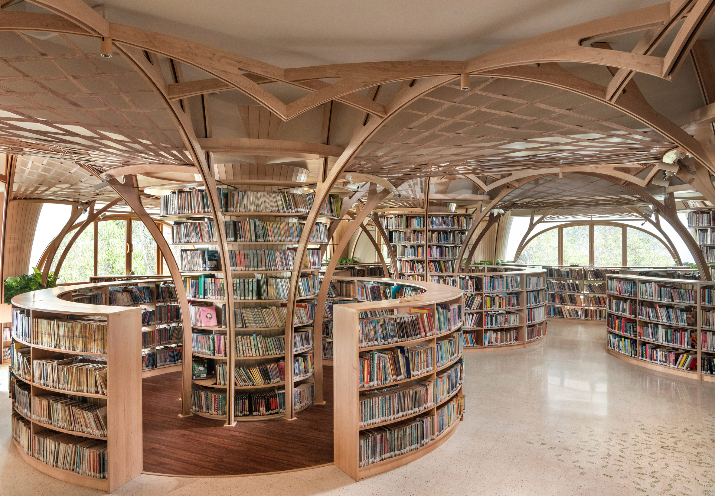 Library interior in India