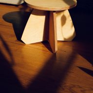 A small side table with wide legs