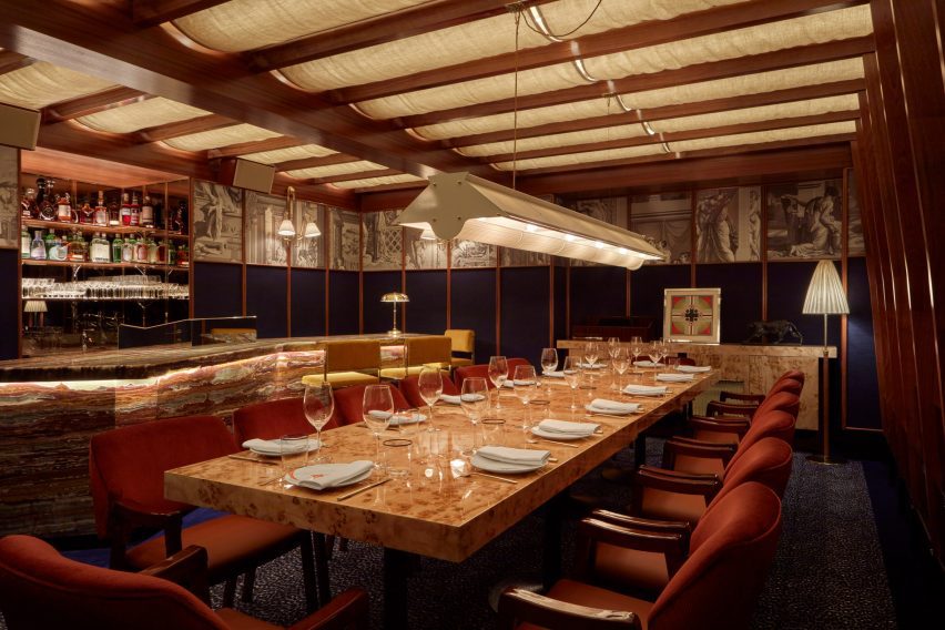 Dining room at Il Gattopardo Mayfair