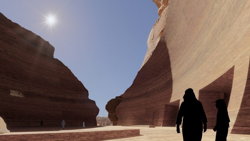 Jean Nouvel reveals cave hotel in Saudi Arabia's AlUla desert