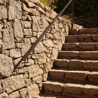Stone external staircase