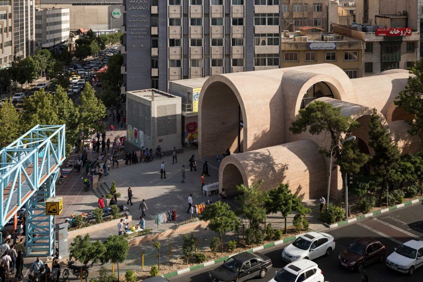 KA Architecture Studio surmounts a Tehran metro station with brick barrel vaults