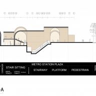 Section drawing of Jahad Metro Plaza by KA Architecture Studio