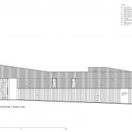 Elevation of Loader Monteith charred timber office and residence