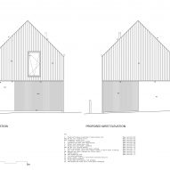 Elevation of Loader Monteith charred timber office and residence