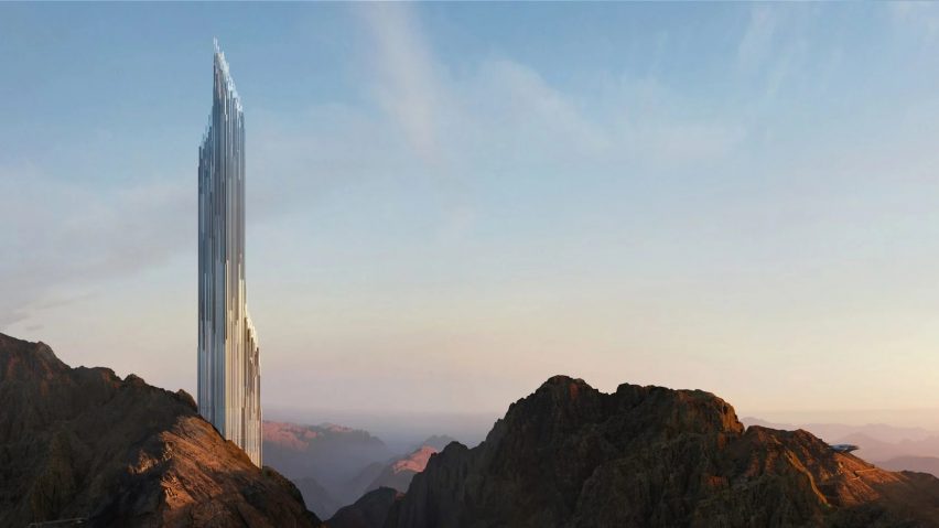 Neom skyscraper render Zaha Hadid