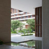 Water courtyard at the Sanya Wellness Retreat hotel in Hainan by Neri&Hu